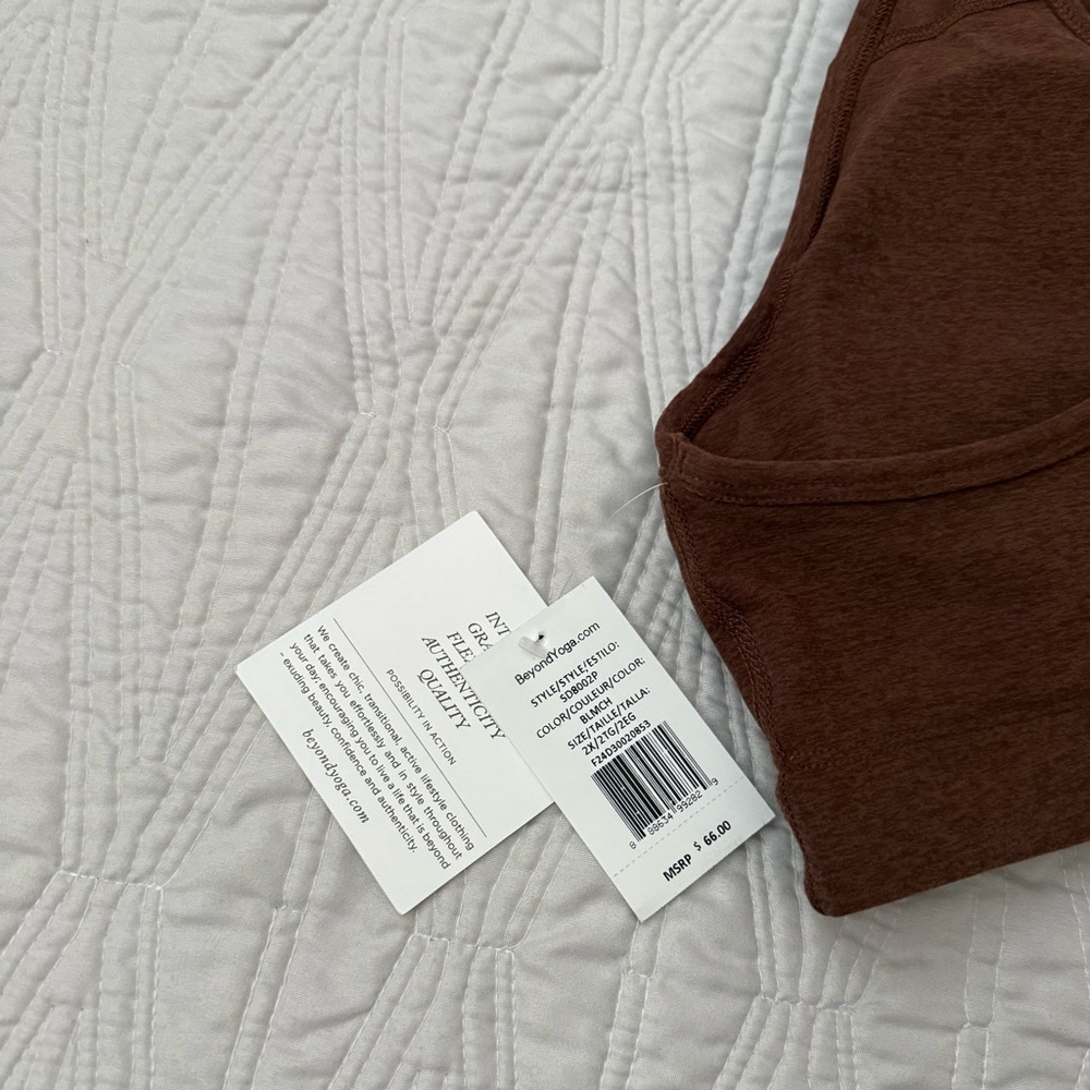 Beyond Yoga Chocolate Brown Racerback Sports Bra - Picture 4 of 5